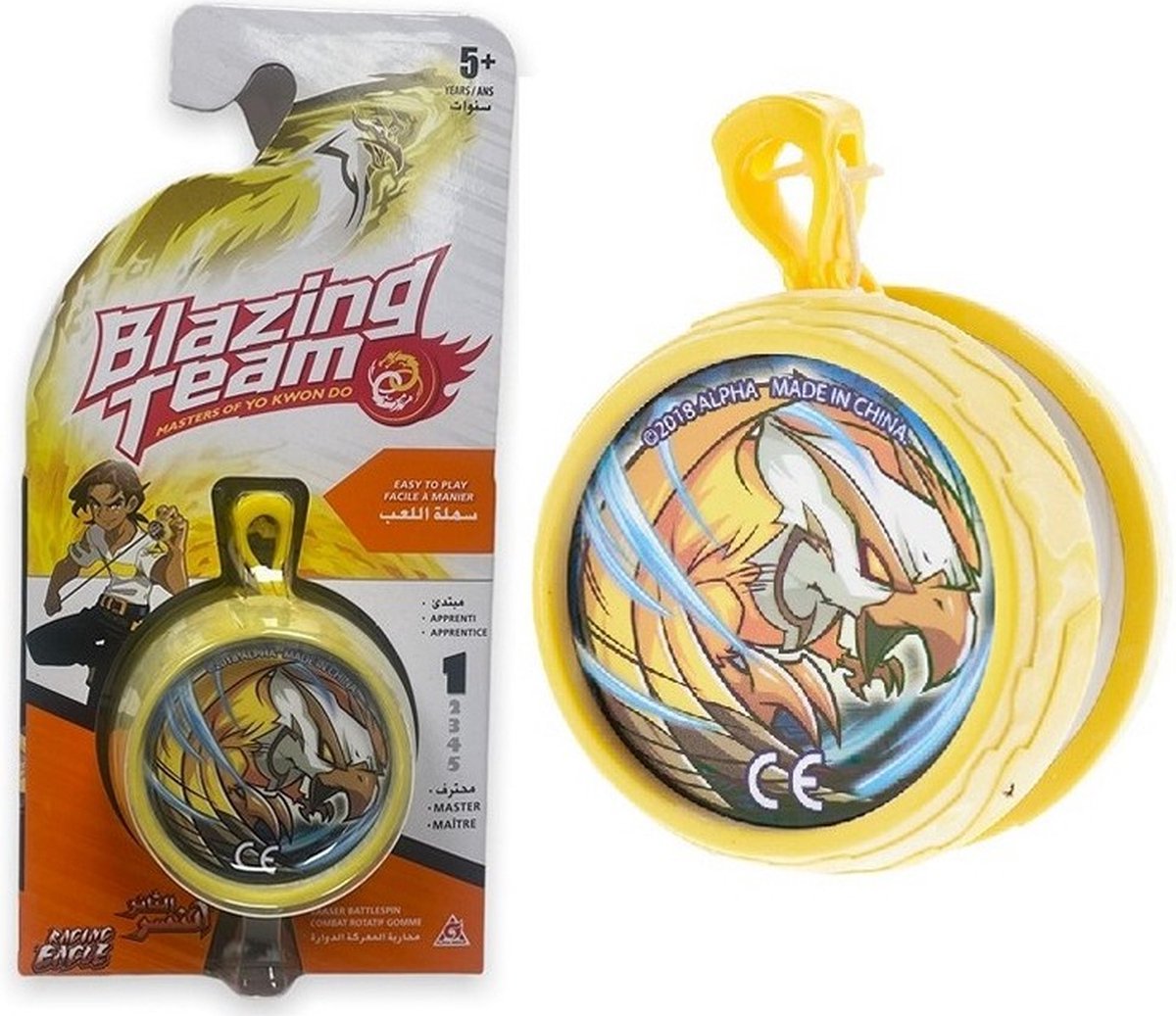   Yoyo Eraser Battlespin Raging Eagle - Geel -  