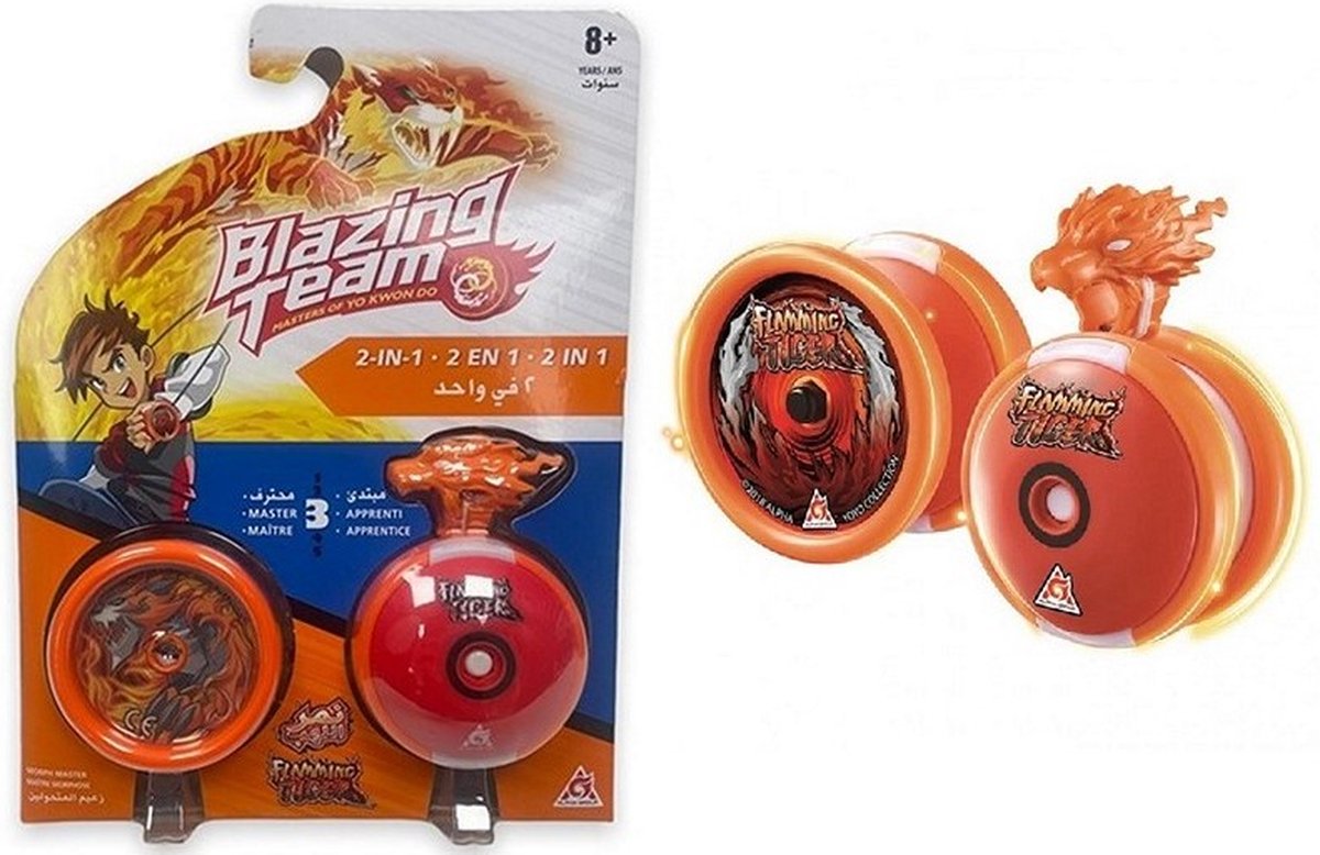 Blazing team yoyo morph master flamming tiger - oranje - jojo