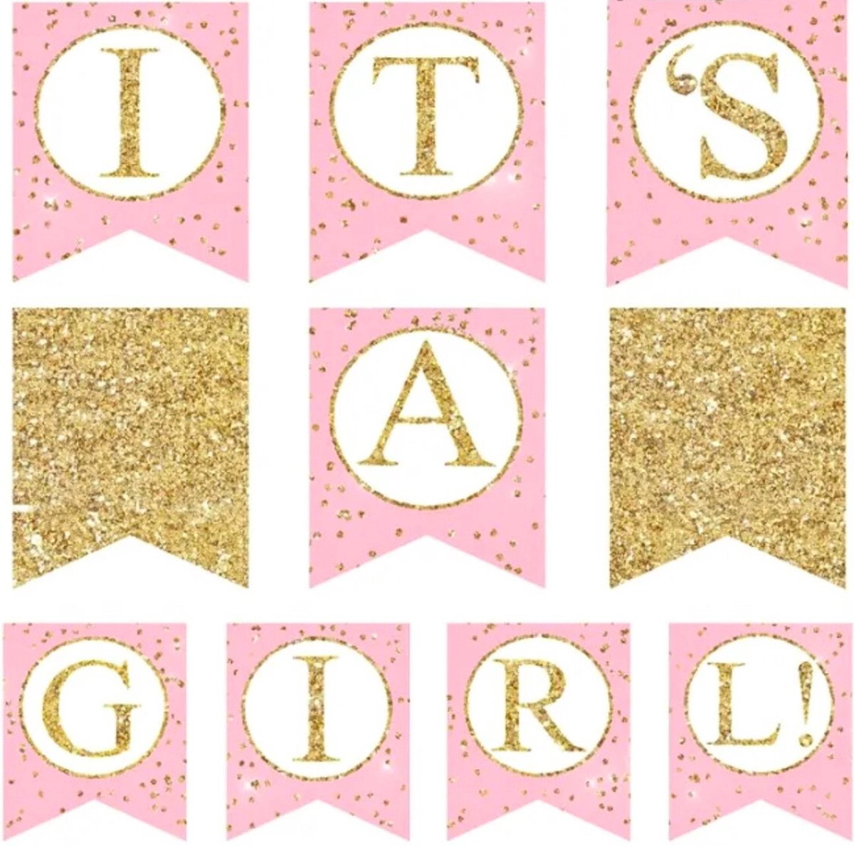 slinger geboorte meisje - geboorte slinger roze - its a girl - slingers babyshower - Blijderij