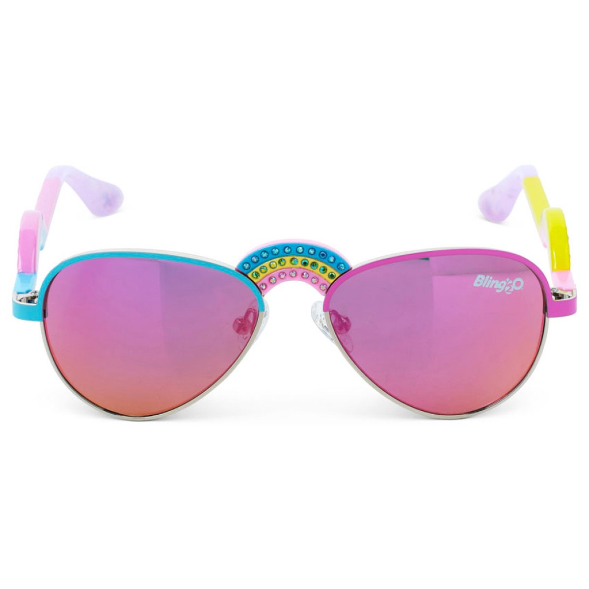 Bling2o ZONNEBRIL: IBIZA BEACH - Rising Rainbow, siliconen, 100% UV bescherming, in doorzichtige bewaardoos, 3+