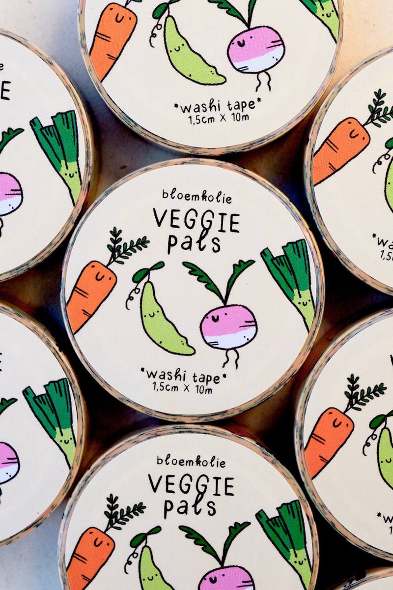 Groenten Washi Tape / Cute en Kawaii Stationery / Schattige Japanse decoratieve tape / Veggies