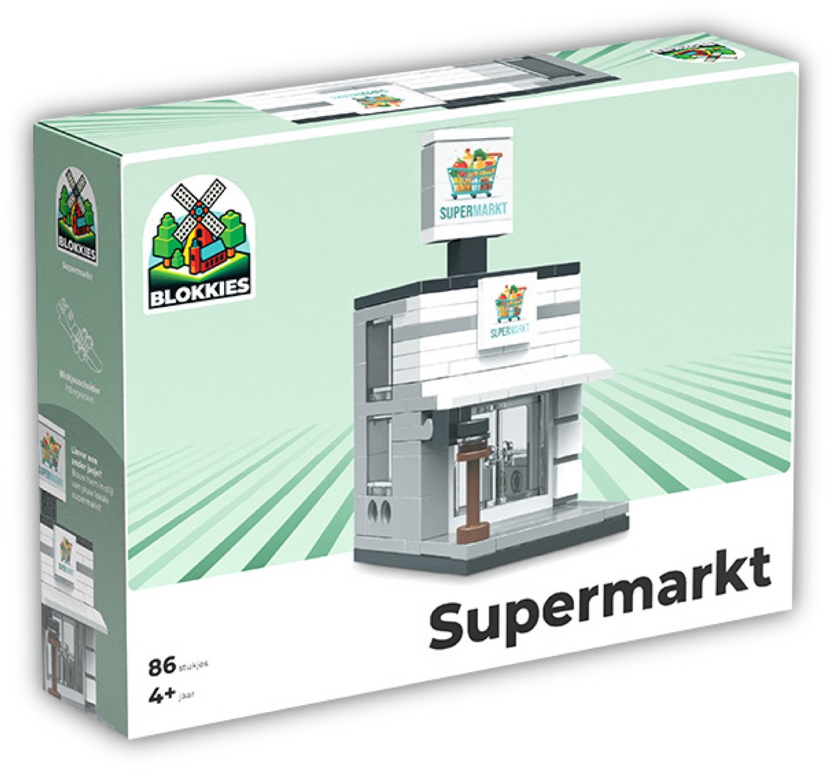 Blokkies Supermarkt Bouwset - Bouwstenen - 86 onderdelen - Constructie Speelgoed - Educatief - 4+ jaar