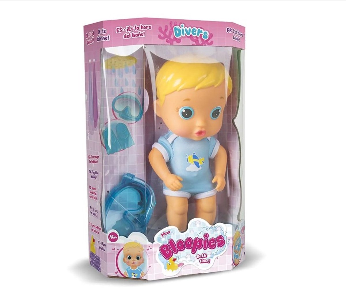 Bloopies Max Bathtime Friends-pop Blauw