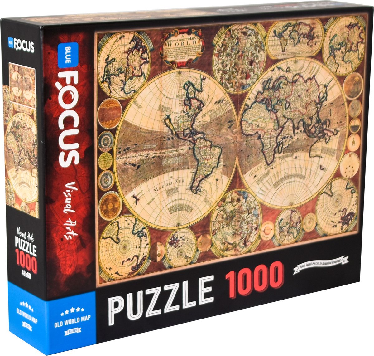 Puzzel historische wereldkaart 1000 stukjes
