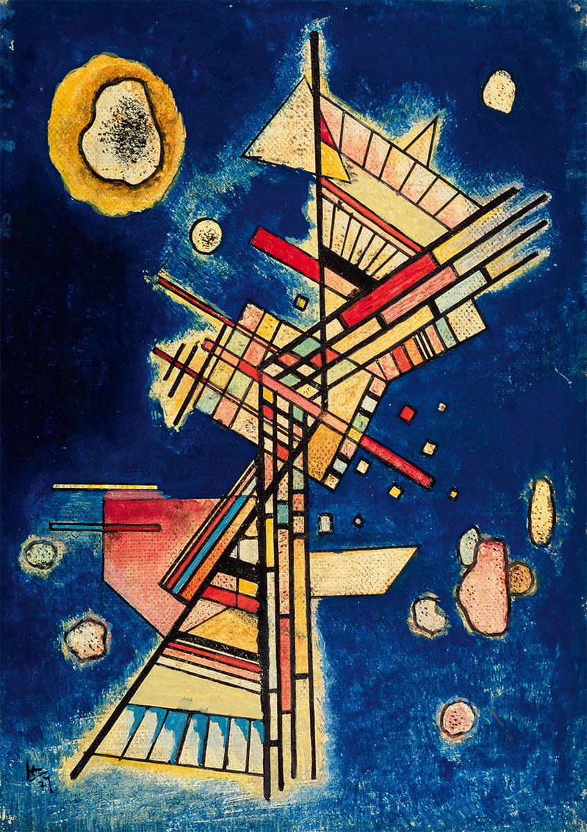 Bluebird Puzzle kunst puzzel Vassily Kandinsky Dunkle Kühle 1000 stukjes.