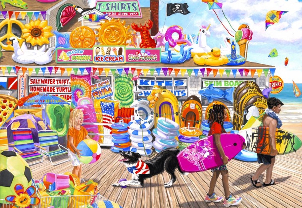 Bluebird Puzzle legpuzzel Beach Shop - 1000 stukjes puzzelplezier.
