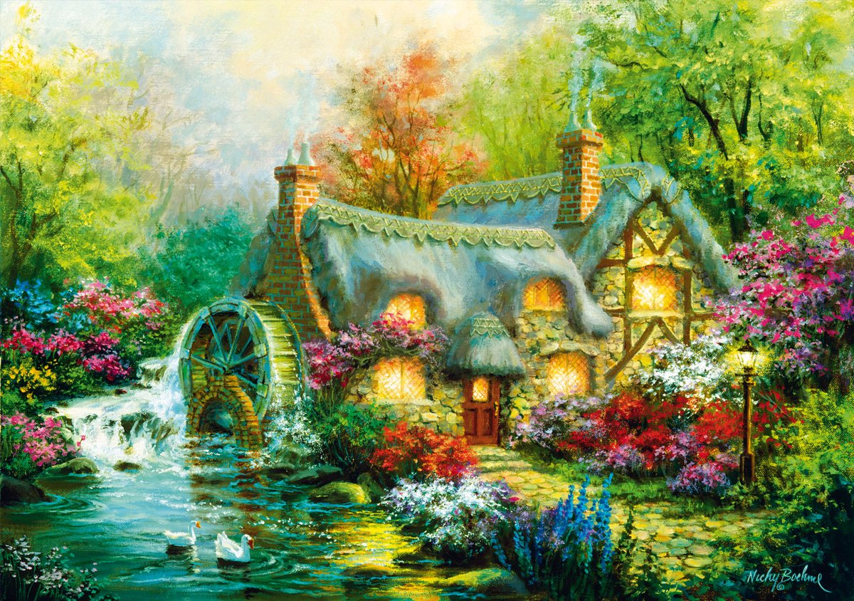 Bluebird Puzzle legpuzzel Country Retreat - 1000 stukjes puzzelplezier.