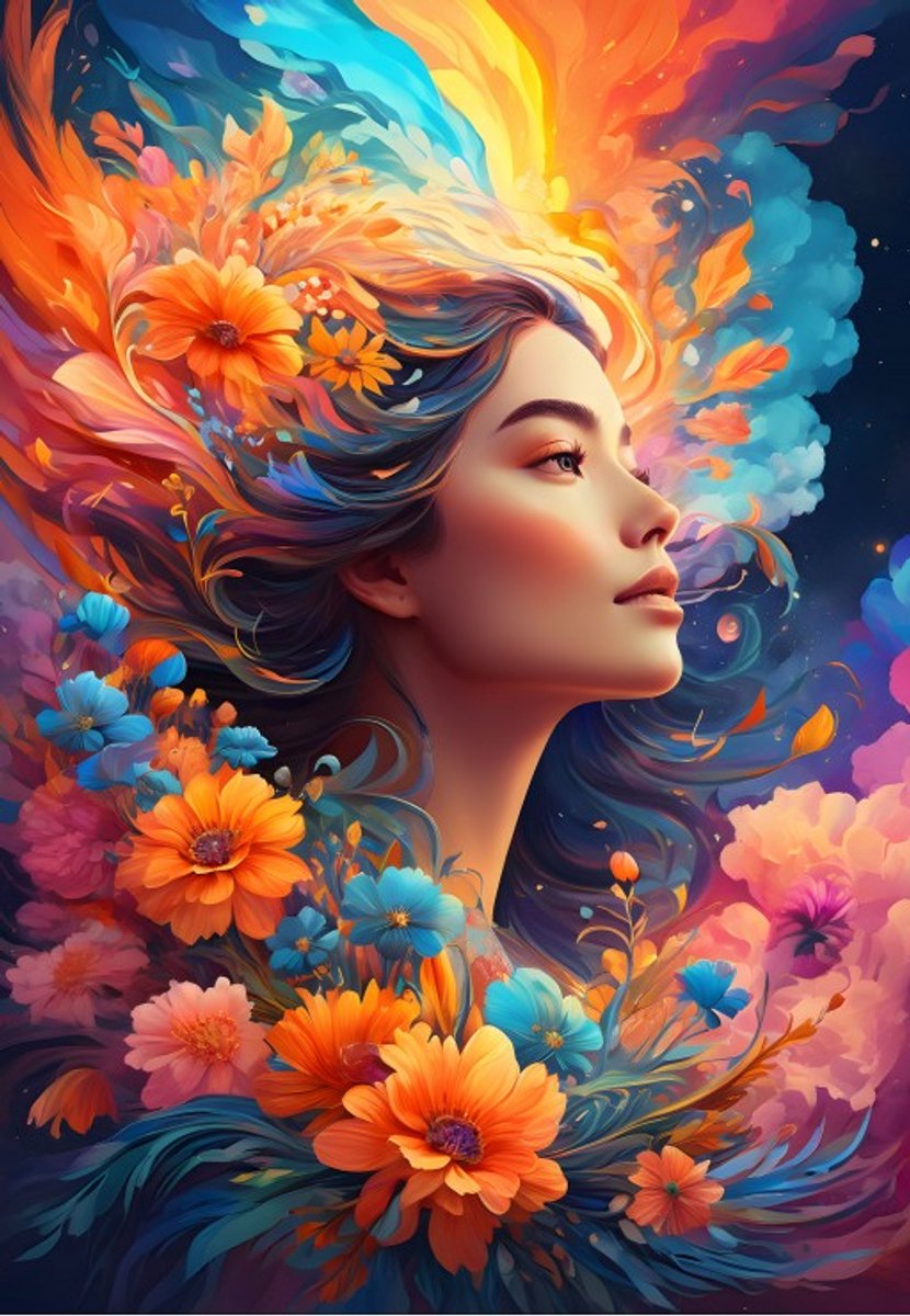 Bluebird Puzzle legpuzzel Flower Spirit - 1000 stukjes kleurrijk.