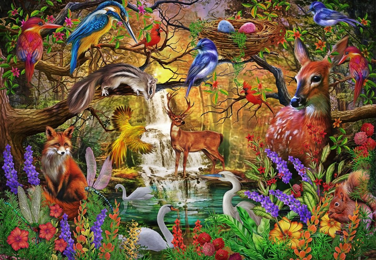 Bluebird Puzzle legpuzzel Golden Forest - 1000 stukjes puzzelspel.