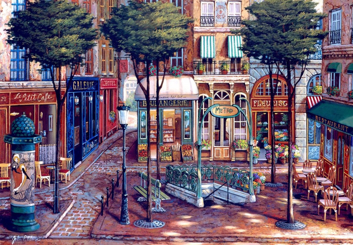 Bluebird Puzzle legpuzzel Metro - 1000 stukjes kleurrijk speelgoed.