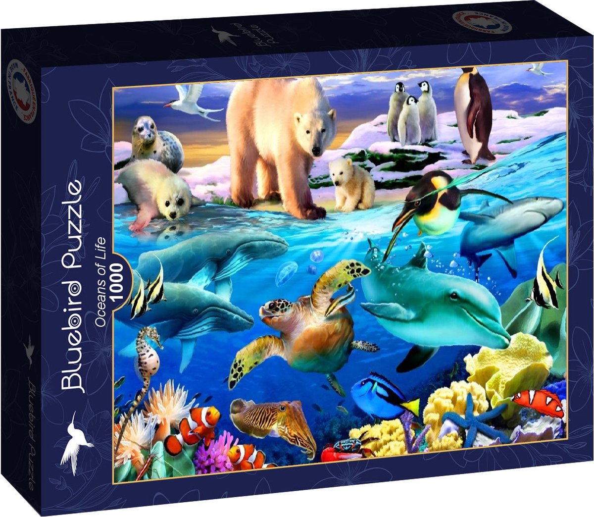 Bluebird Puzzle legpuzzel Oceans of Life - 1000 stukjes kleurrijk.