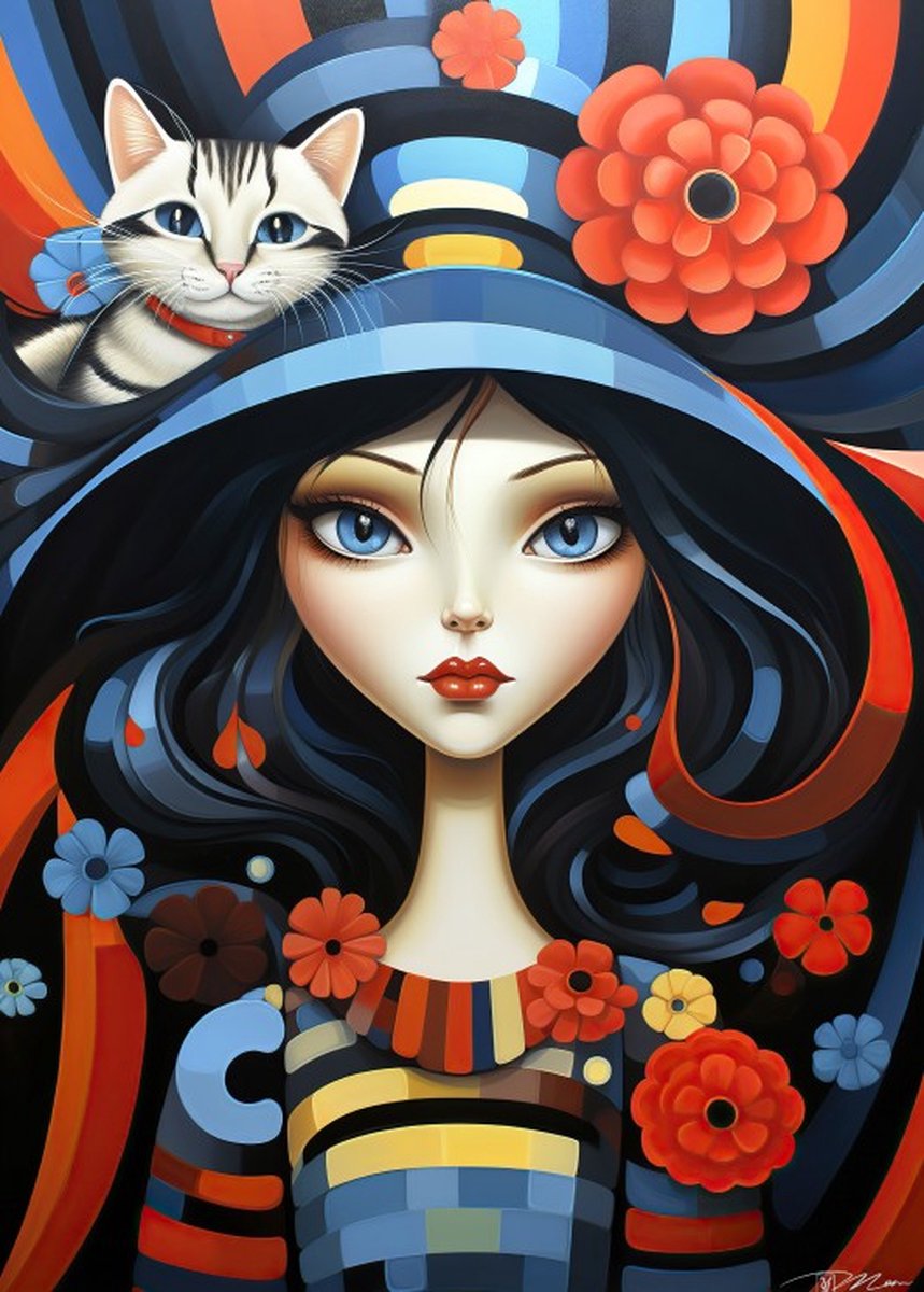 Bluebird Puzzle legpuzzel Portrait Women And Animals - 300 stukjes.