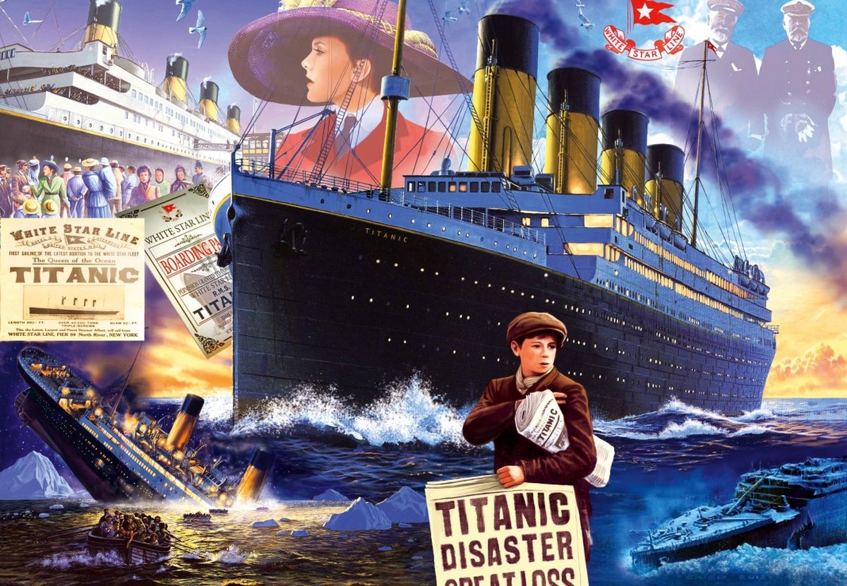 Bluebird Puzzle legpuzzel Titanic - 1000 stukjes - kleurrijk puzzelplezier.