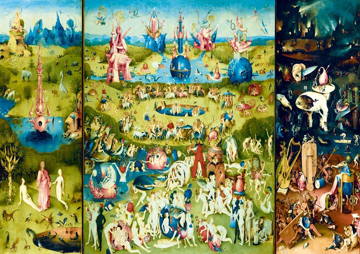 Bluebird puzzel Bosch - The Garden of Earthly Delights - 1000 stukjes.