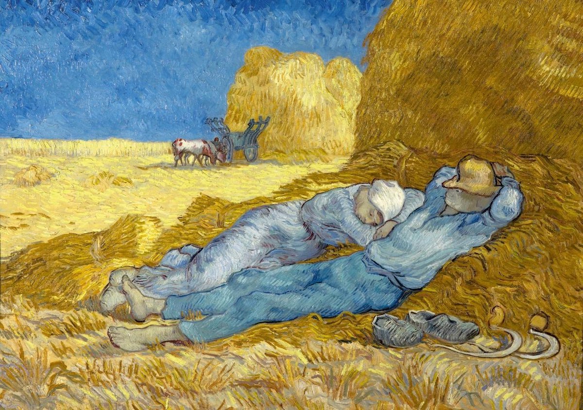 Bluebird - Vincent Van Gogh - The siesta (after Millet), 1890  -  Puzzel  1000 Stukjes