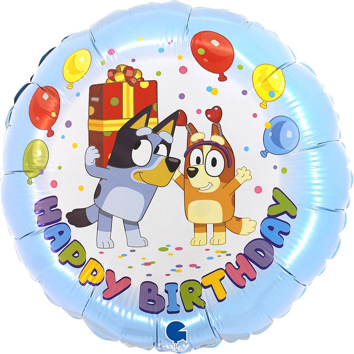 Folieballon 45 cm - Bluey Happy birthday (Verjaardag)