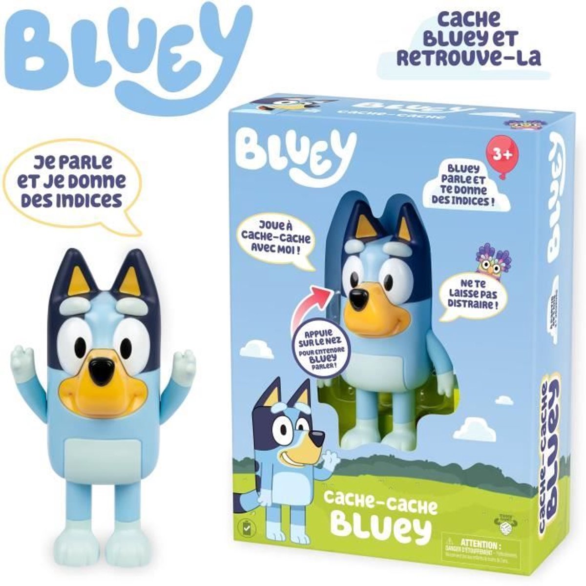 Verstoppertje - Interactieve spellen - BLUEY - 1 elektronisch beeldje - Blauw - Vanaf 3 jaar