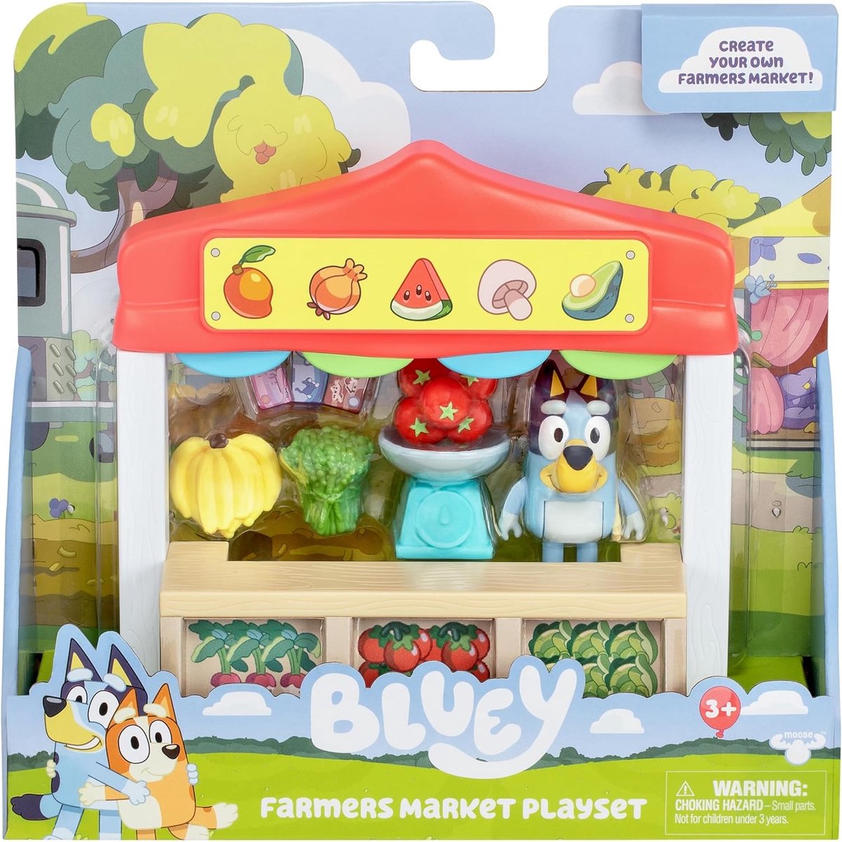 bluey marktkraam speelset - bluey - speelset - kinderen