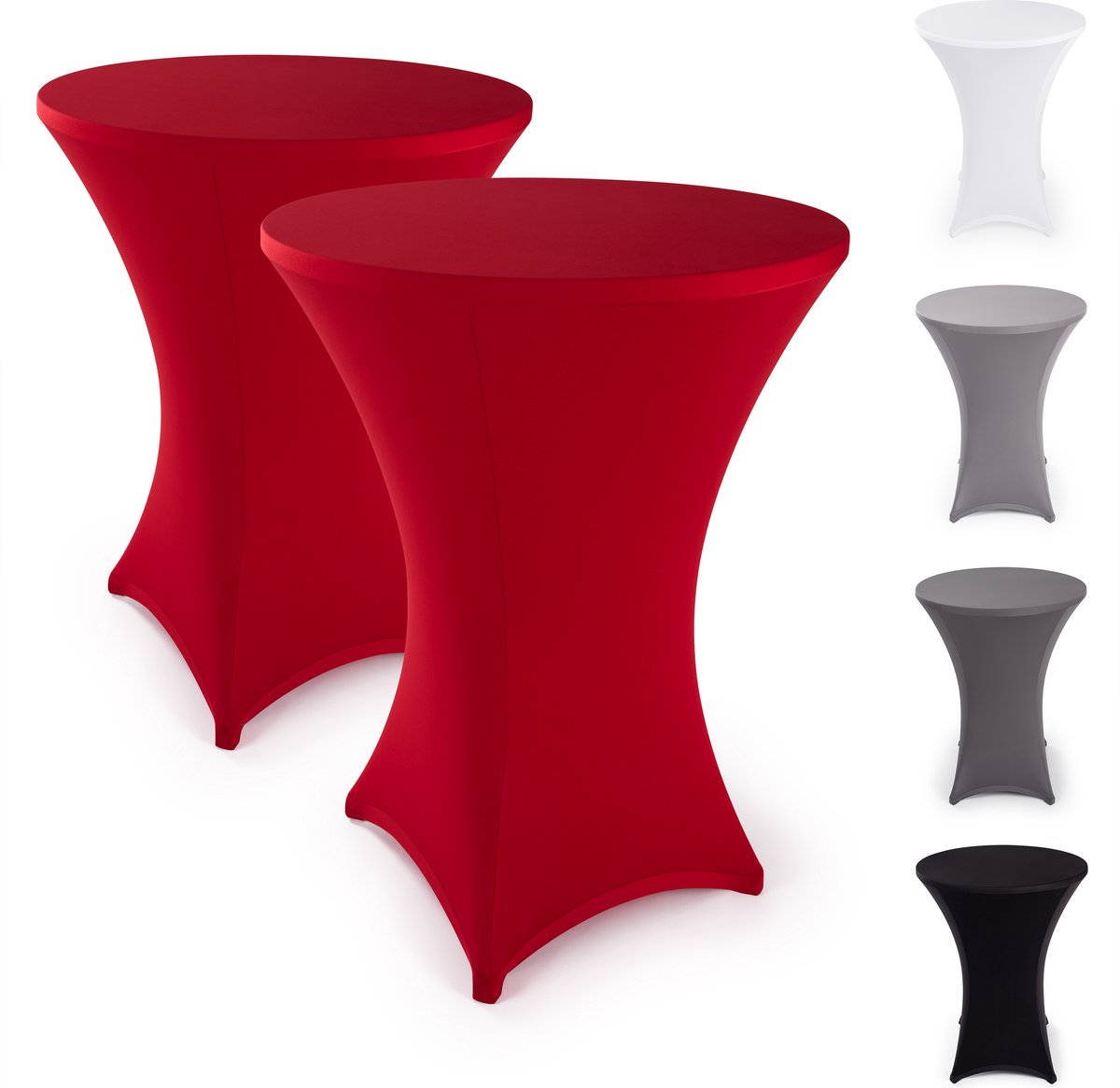 Blumtal Statafelrok - Stretch Cover - 60 - 65 cm - Rood - Set van 5