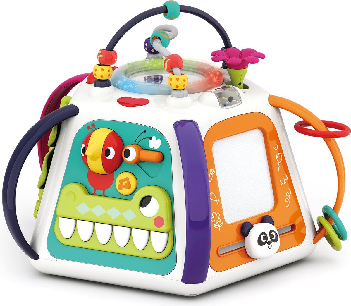 B-Activity Pyramid Jungle - Activiteiten pyramide kubus - Ontwikkeling Kind en Peuter - Kralenspiraal - Ontwikkeling baby, kind & peuter