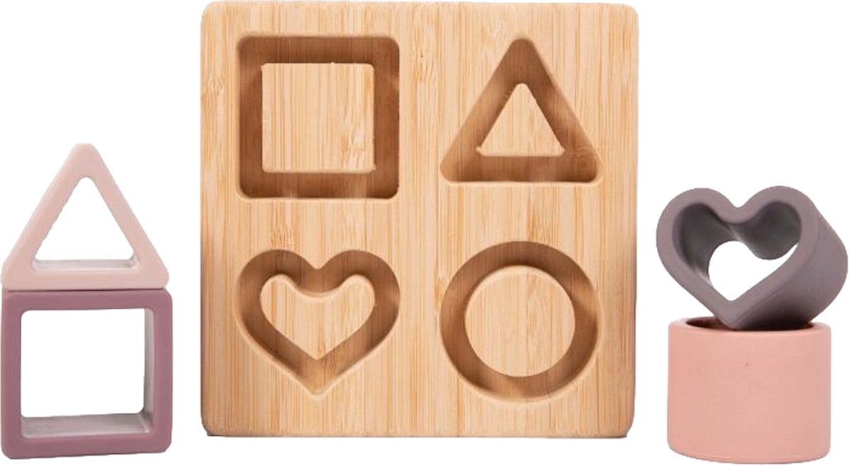 Bo Jungle B-Bamboo Shapes Hearts Vormenpuzzel B931000