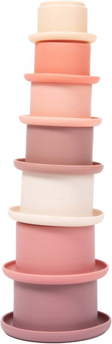 Bo Jungle B- Stacking Cups Stapelbare Potjes Bad Speelgoed Lovely Pink