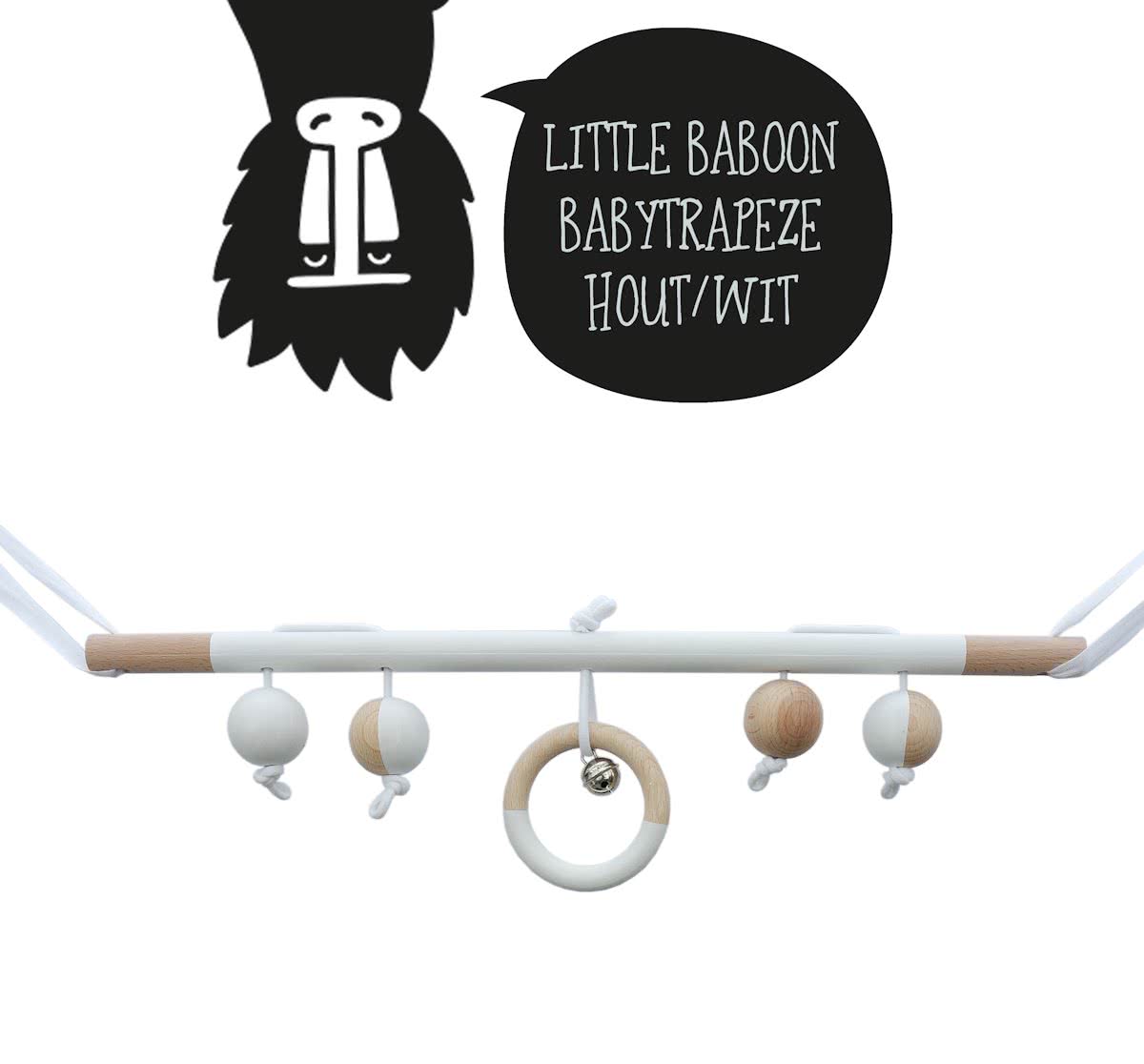 Babytrapeze hout met wit