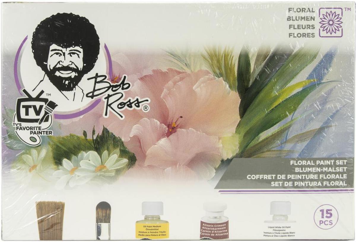 Bob Ross - Flower Paint Set - bloemen - 15 items