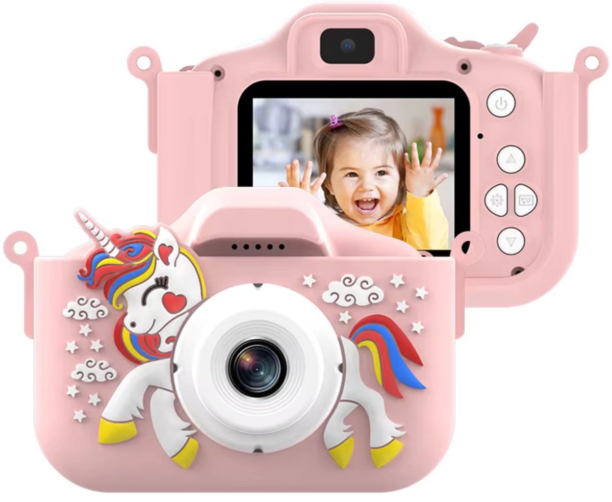 Bobbel Home - Kindercamera - Digitale kindercamera - Selfie camera - Kinder Camera - kindercamera roze