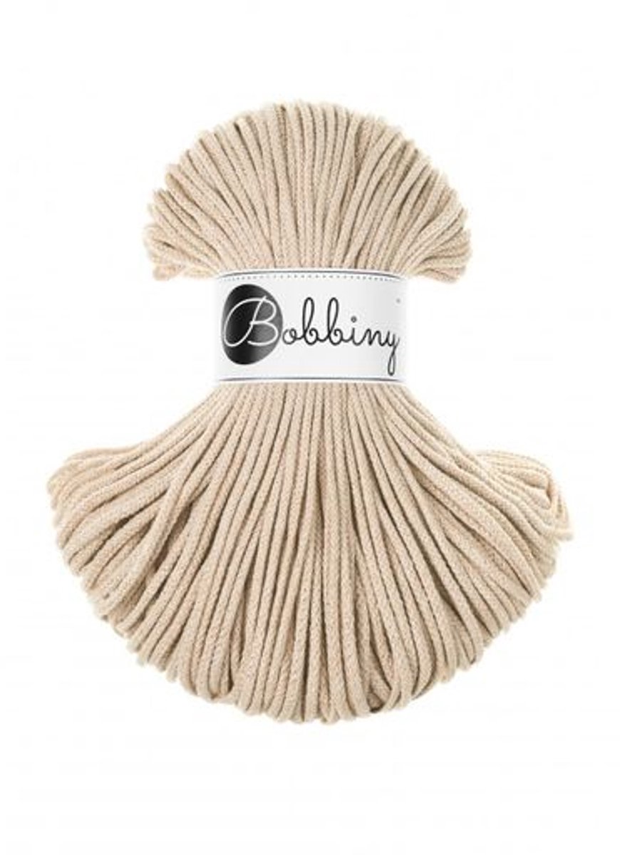 Bobbiny junior 3 mm - warm beige 100 mtr