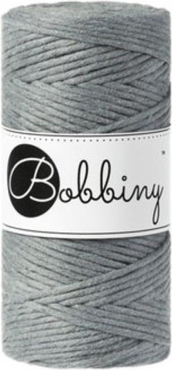 Bobbiny - Macramé - 3mm - Steel - Klos 100 meter