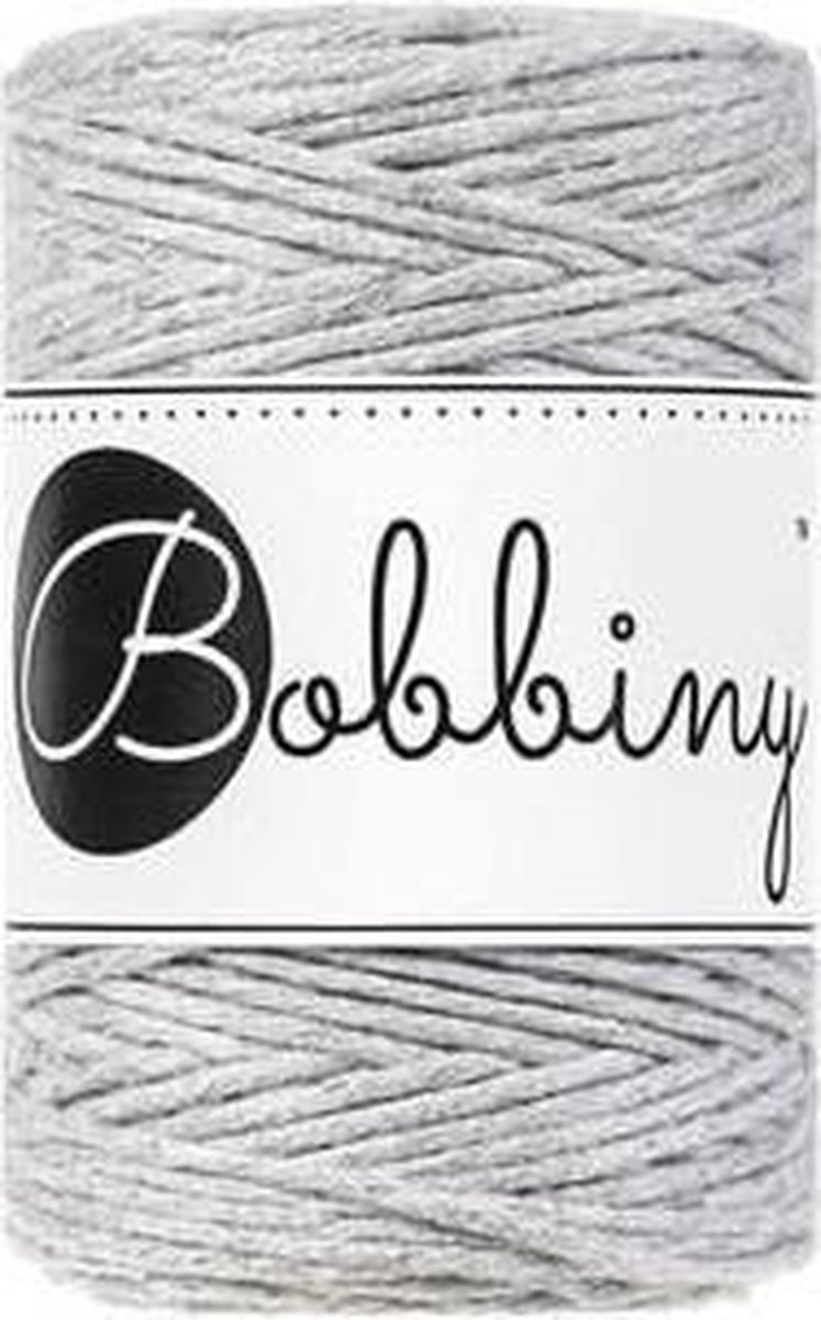 Bobbiny Macrame 1,5mm Light grey Grijs