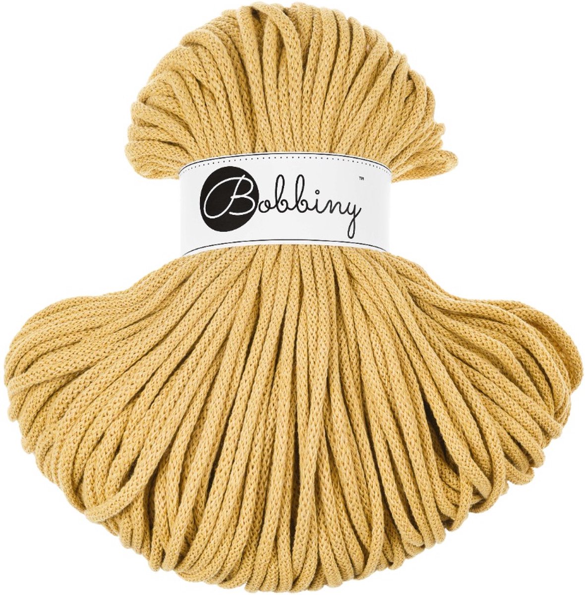 Bobbiny Premium braided cord 5 mm - Honey