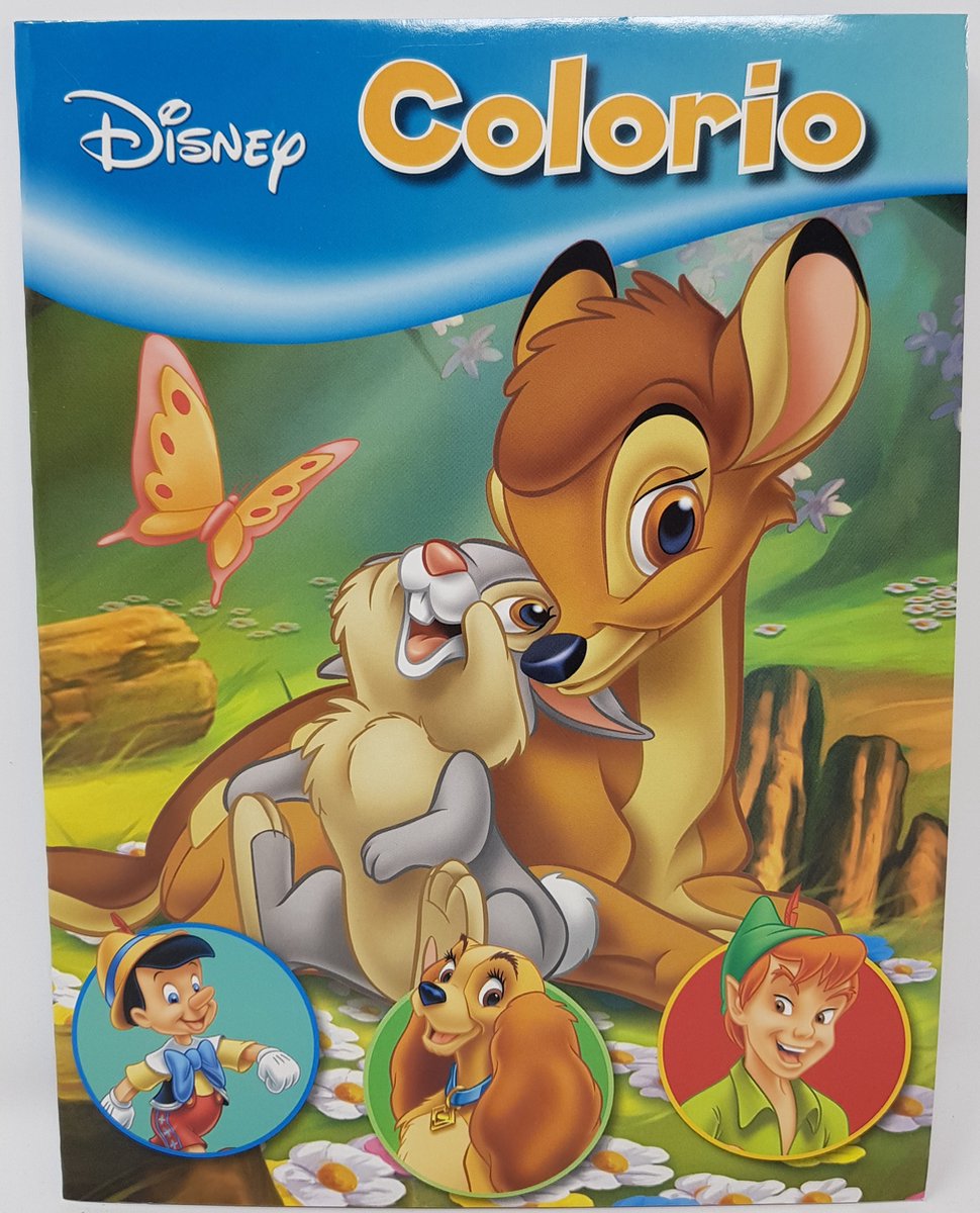 DISNEY - COLORIO - KLEURBOEK - BAMBI - Lady en de Vagebond - Pinokkio - Peter pan
