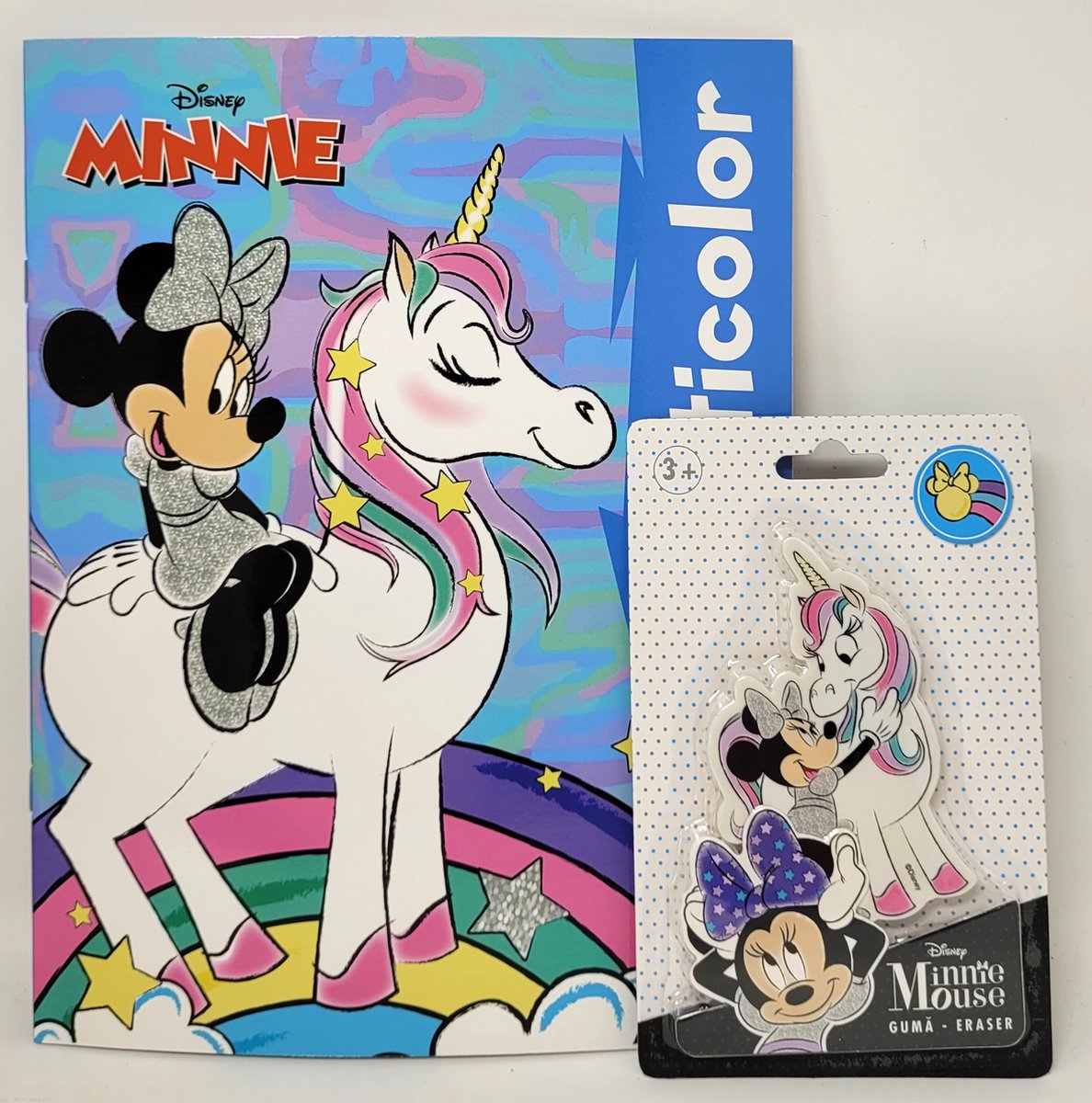 DISNEY MINNIE MOUSE KLEURBOEK MET UNICORN - 32 BLADZIJDEN - INCLUSIEF MINNIE MOUSE GUM