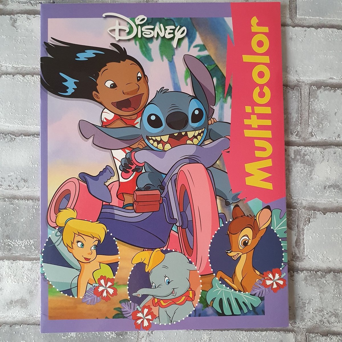 Multicolor kleurboek, Lilo en stitch, tinkerbell, bambi