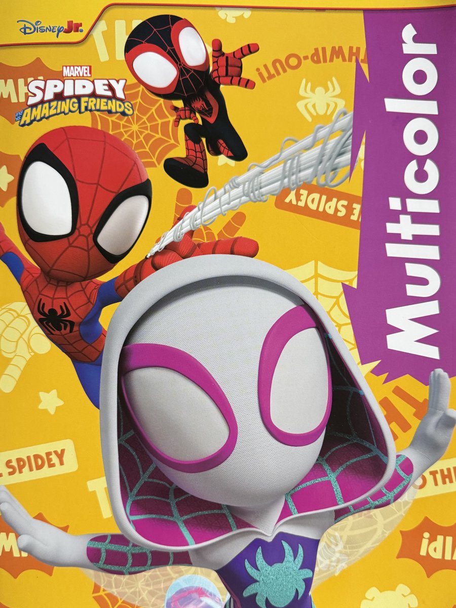 Multicolor kleurboek - Marvel Spidey and amazing friends - Disney junior - 2025 paarse banner