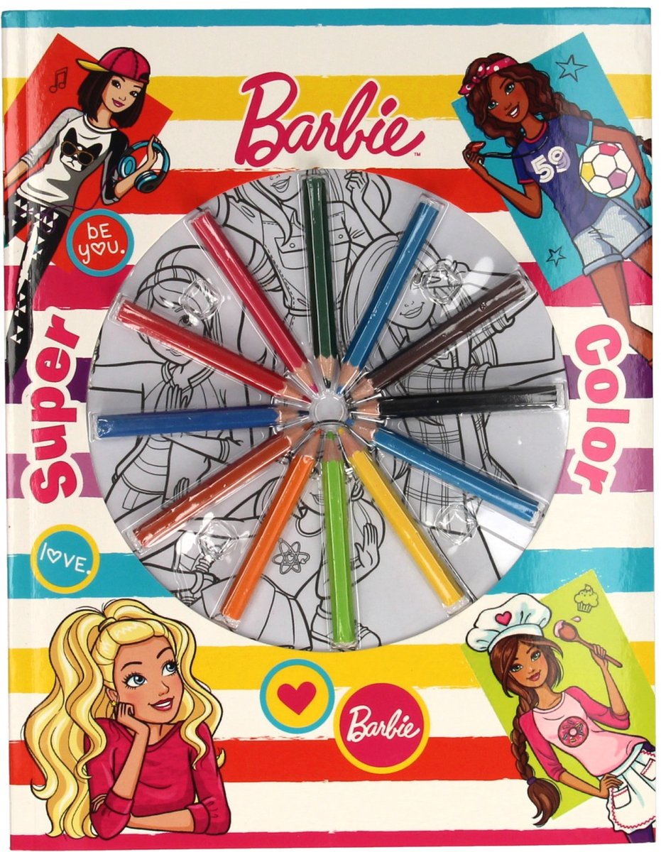 Super Color Kleurboek Barbie met Potloden