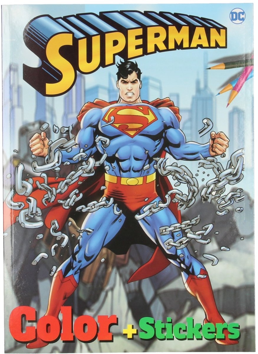 Warner Bros Color Kleurboek Superman met Stickers