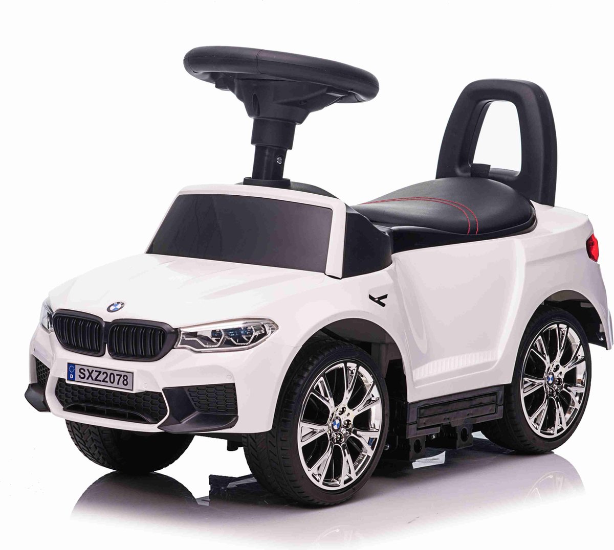   luxe loopauto - loopwagen - Babywalker - BMW M5 - Leren zitje - Luxe uitvoering - Goede kwaliteit - Wit