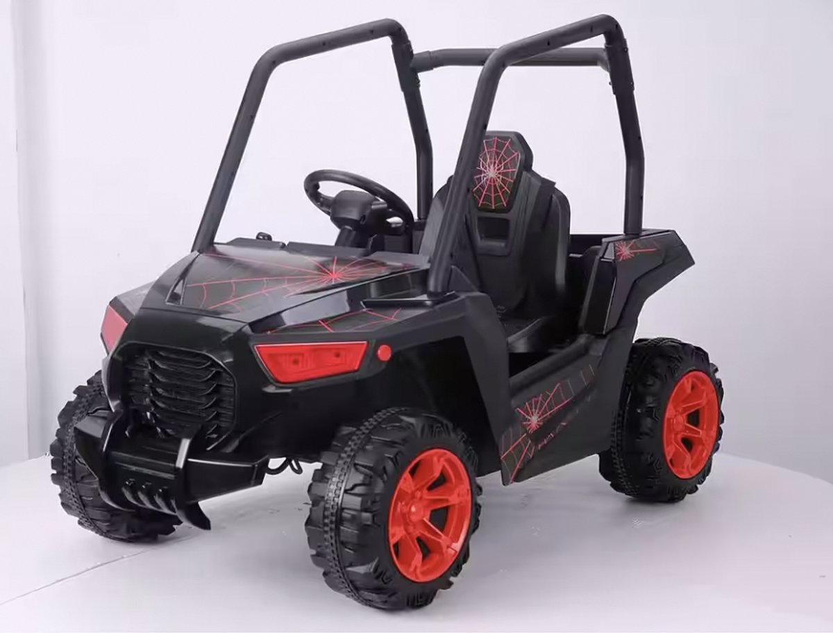 Elektrische kinderauto - Buggy 12V - 2x25W motor - Muziek - Met afstandsbediening - Spider