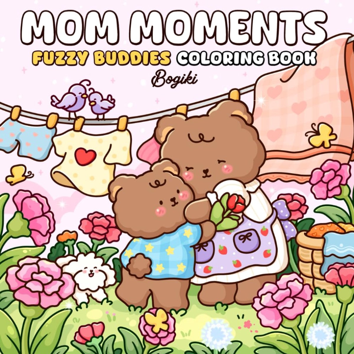 Mom Moments Fuzzy Buddies Coloring Book - Bogiki - Kleurboek voor volwassenen én kinderen