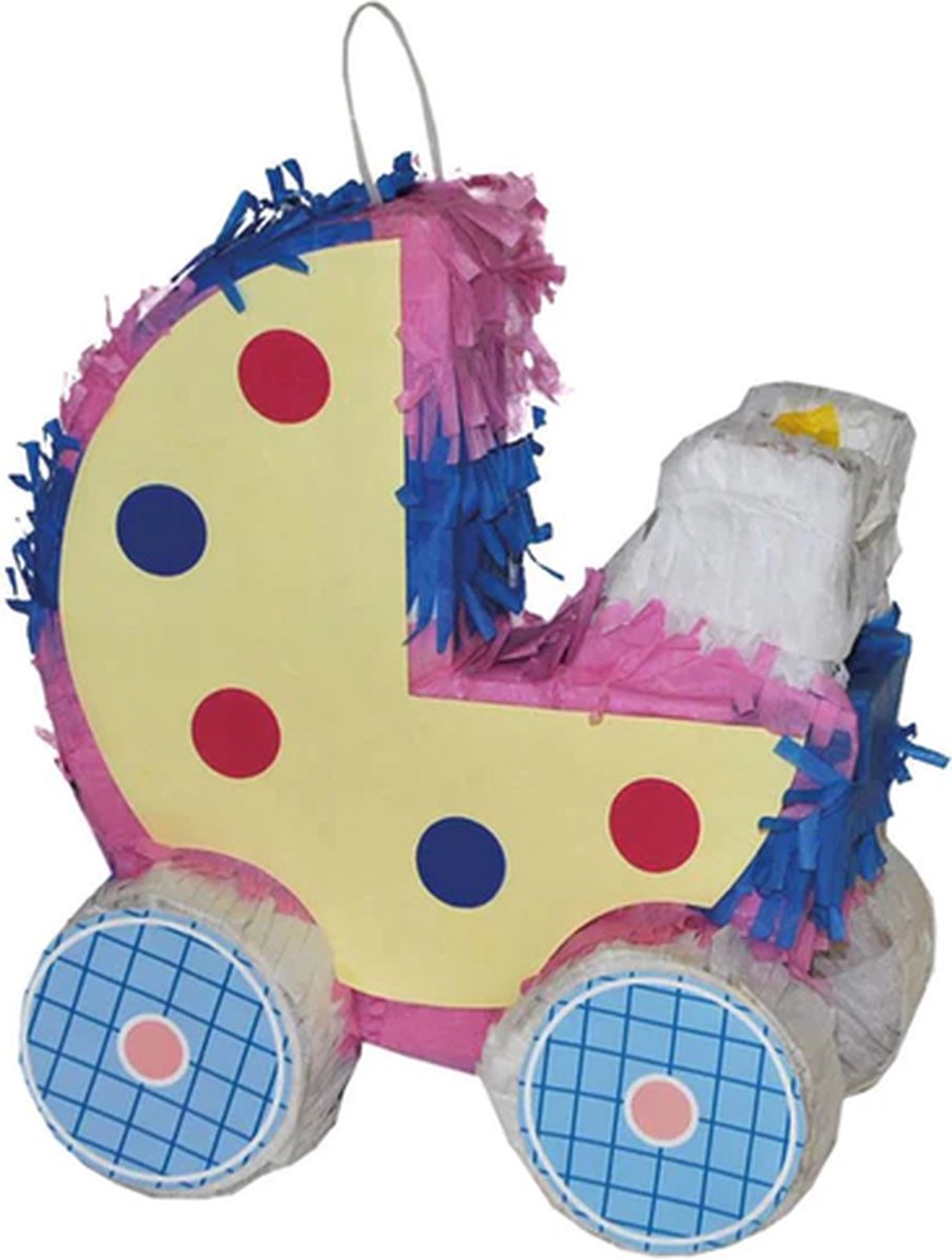 Pinata Gender Reveal - Kinderwagen - Gender Reveal versiering - Gender Reveal Decoratie - Gender Reveal Cadeau - Piñata Kinderwagen