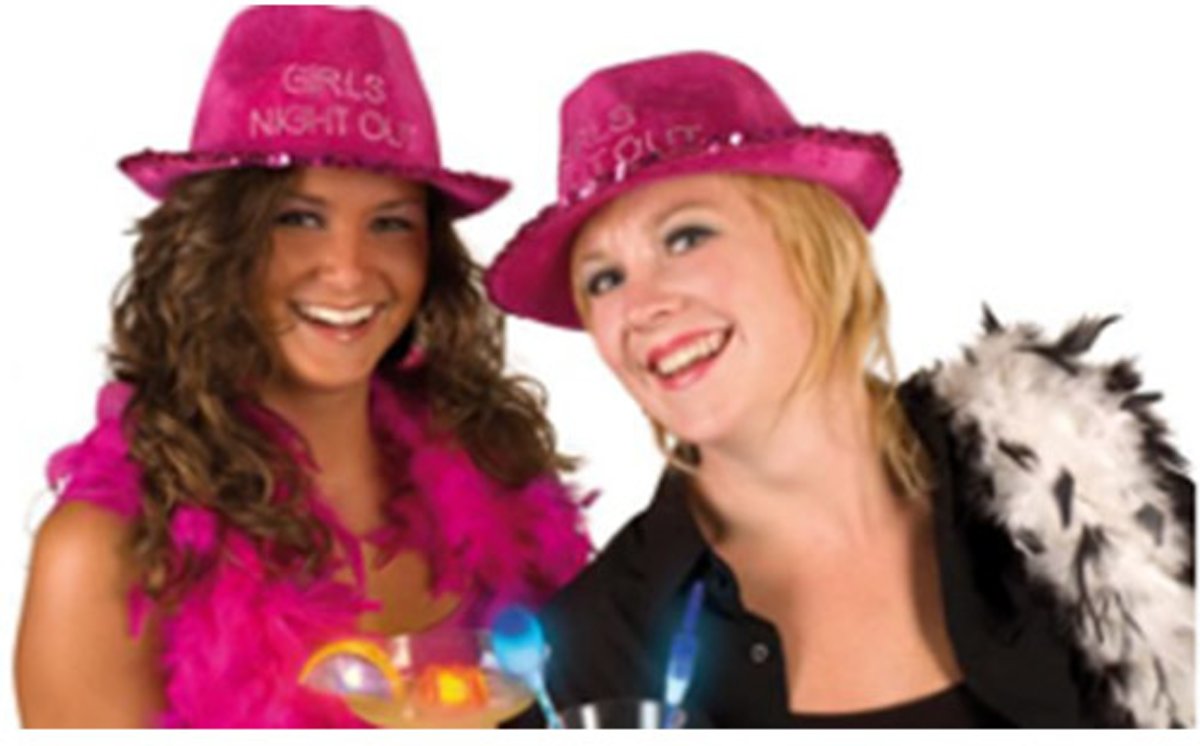 Hoed Girls Night Out roze