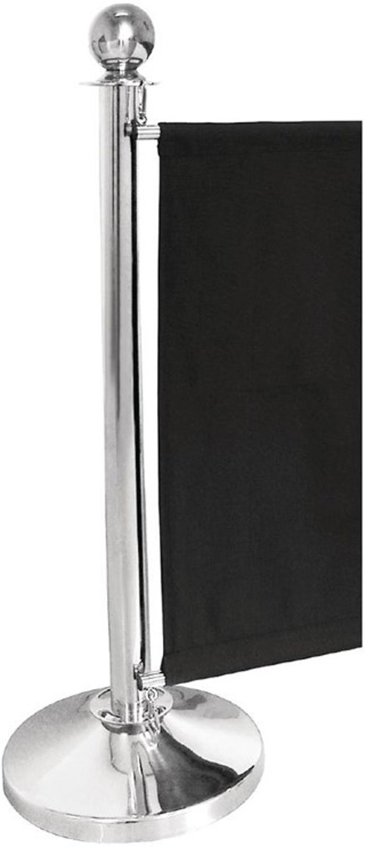 Bolero RVS afzetpaal met bolle knop