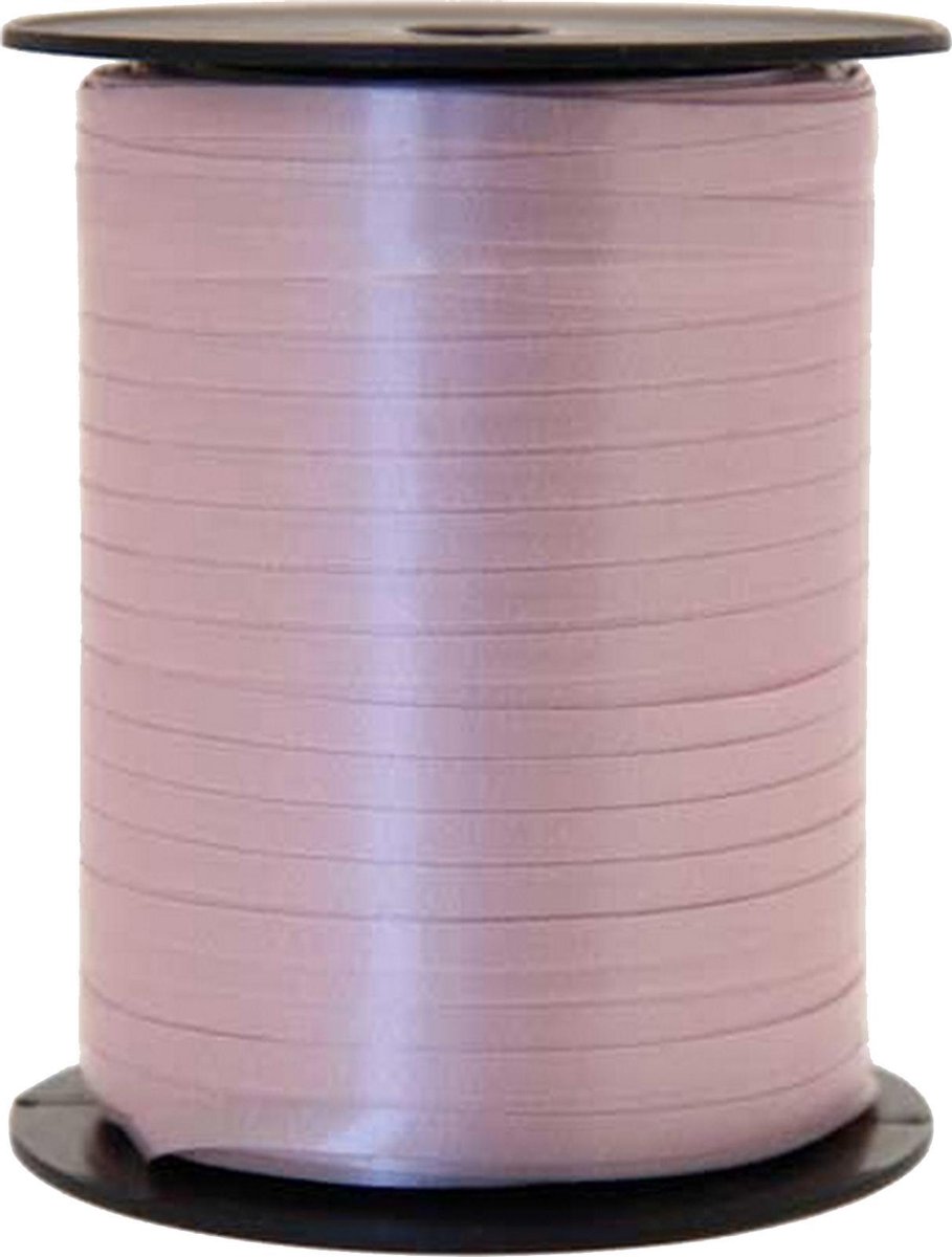 Polyband ballon lint – baby roze – lichtrose lint – 5mmx500m.