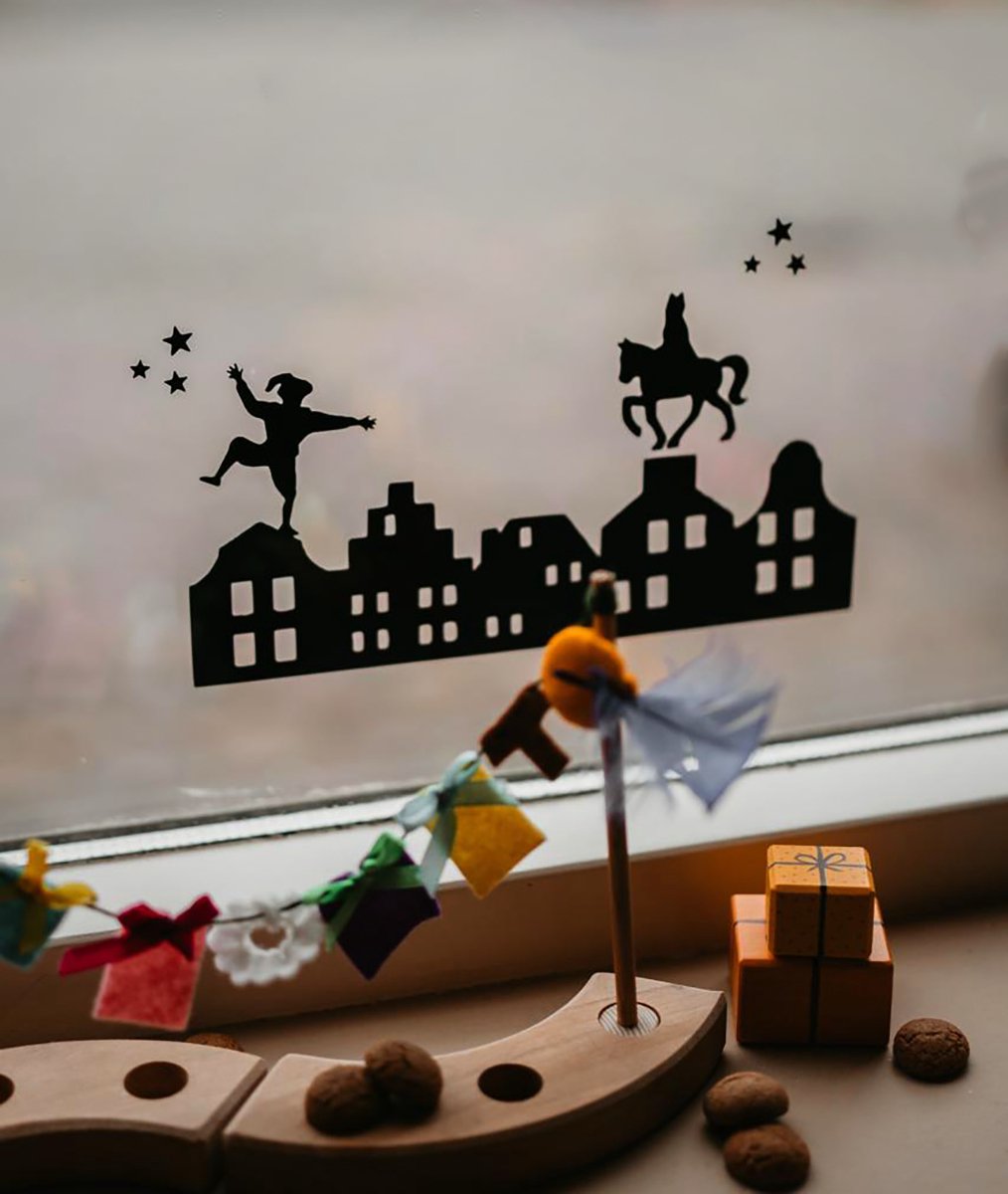 BolleToet - Sinterklaas zelfklevende raamsticker - Sinterklaasdecoratie - Sinterklaasavond - feestdecoratie