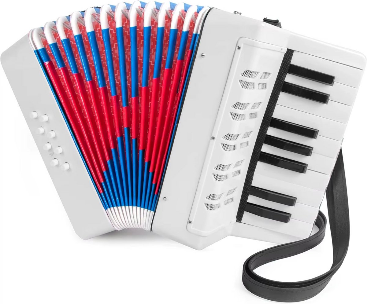 Accordeon voor Kinderen 17 Toetsen - Muziekspeelgoed - 8 Bas, Geschikt voor Beginners en Volwassenen - Educatief Muziekinstrument voor Jongens en Meisjes