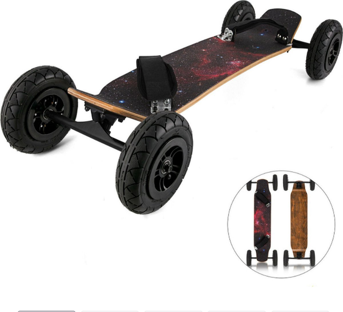 Bolture Mountainboard - Mountainboarding - Longboard - Skateboard - 94cm - 20cm Wielen - Voor Tieners En Volwassenen - Starry Sky