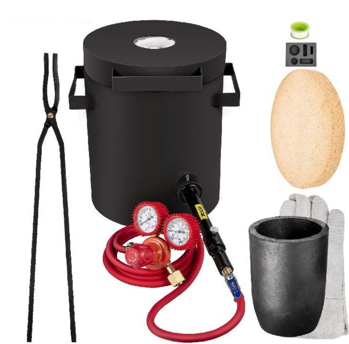   Smeltoven - Smeedoven - Smeltkroes - Edelmetaal - Elektrisch - Inclusief Volledige Set - 2KG